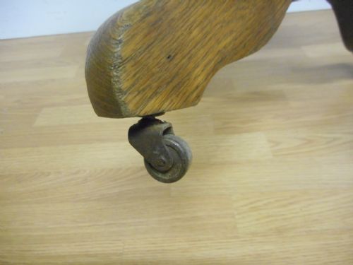 ANTIQUE OAK OFFICE SWIVEL CHAIR - ADDITIONAL PHOTO 10