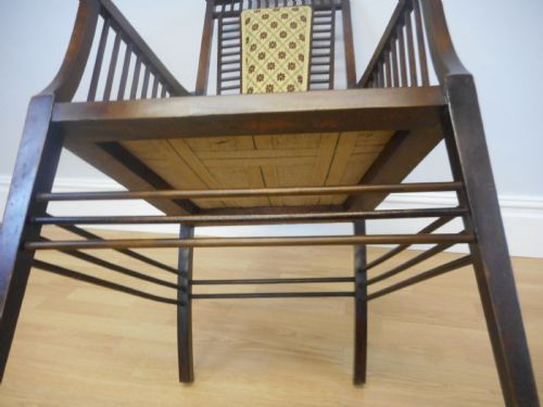ANTIQUE ARTS CRAFTS ARM CHAIR - ADDITIONAL PHOTO 6