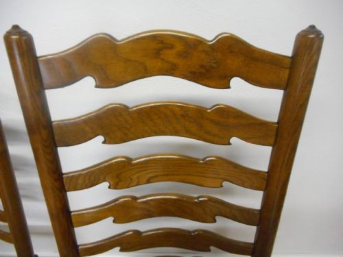ANTIQUE 8 LADDER BACK CHAIRS - ADDITIONAL PHOTO 12