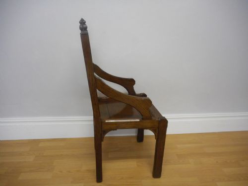 ANTIQUE GOTHIC ARM CHAIR - ADDITIONAL PHOTO 1