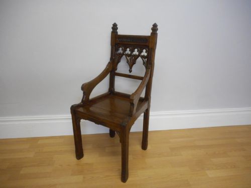 ANTIQUE GOTHIC ARM CHAIR - ADDITIONAL PHOTO 2
