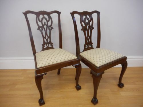 ANTIQUE SET OF 6 CHIPPENDALE DINING CHAIRS - ADDITIONAL PHOTO 5