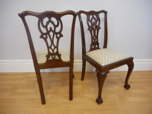 ANTIQUE SET OF 6 CHIPPENDALE DINING CHAIRS - ADDITIONAL PHOTO 6