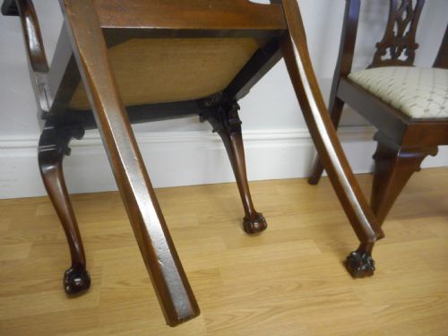 ANTIQUE SET OF 6 CHIPPENDALE DINING CHAIRS - ADDITIONAL PHOTO 14