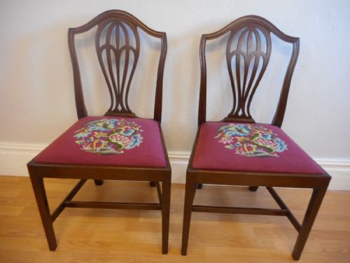 ANTIQUE SET OF 6 HEPPLEWHITE DINNING CHAIRS - ADDITIONAL PHOTO 4