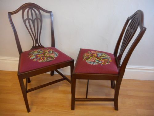 ANTIQUE SET OF 6 HEPPLEWHITE DINNING CHAIRS - ADDITIONAL PHOTO 5