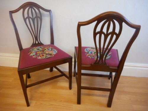 ANTIQUE SET OF 6 HEPPLEWHITE DINNING CHAIRS - ADDITIONAL PHOTO 6