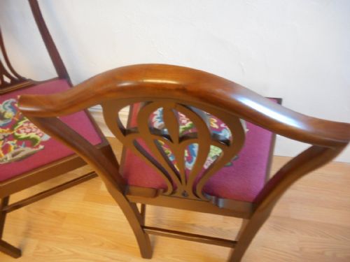 ANTIQUE SET OF 6 HEPPLEWHITE DINNING CHAIRS - ADDITIONAL PHOTO 7