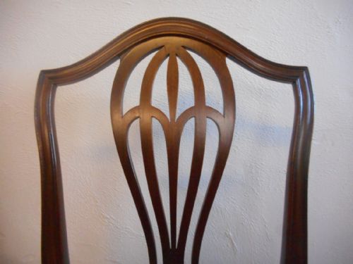 ANTIQUE SET OF 6 HEPPLEWHITE DINNING CHAIRS - ADDITIONAL PHOTO 8