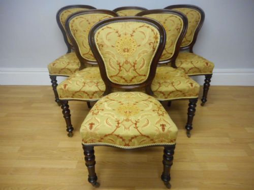 antique victorian set of 6 dinning chairs - CATEGORY: ANTIQUE CHAIRS - DATED VICTORIAN
