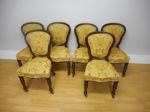 ANTIQUE VICTORIAN SET OF 6 DINNING CHAIRS - ADDITIONAL PHOTO 2