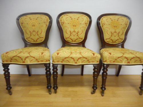ANTIQUE VICTORIAN SET OF 6 DINNING CHAIRS - ADDITIONAL PHOTO 5