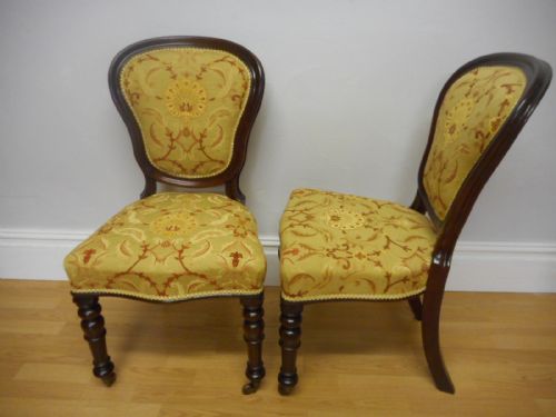 ANTIQUE VICTORIAN SET OF 6 DINNING CHAIRS - ADDITIONAL PHOTO 6