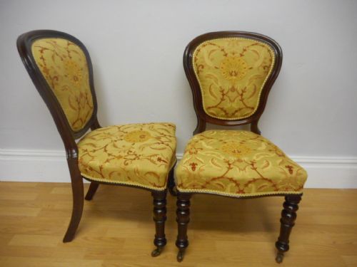 ANTIQUE VICTORIAN SET OF 6 DINNING CHAIRS - ADDITIONAL PHOTO 7