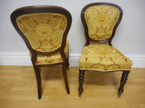 ANTIQUE VICTORIAN SET OF 6 DINNING CHAIRS - ADDITIONAL PHOTO 8