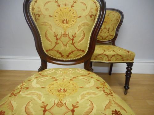 ANTIQUE VICTORIAN SET OF 6 DINNING CHAIRS - ADDITIONAL PHOTO 10