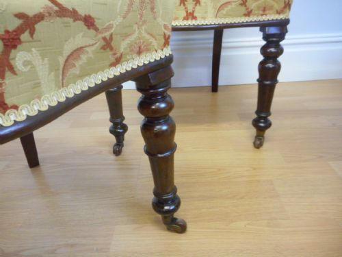 ANTIQUE VICTORIAN SET OF 6 DINNING CHAIRS - ADDITIONAL PHOTO 12