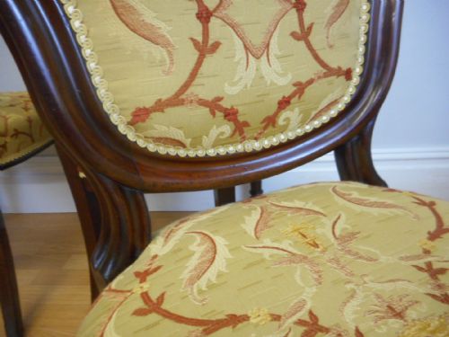 ANTIQUE VICTORIAN SET OF 6 DINNING CHAIRS - ADDITIONAL PHOTO 16