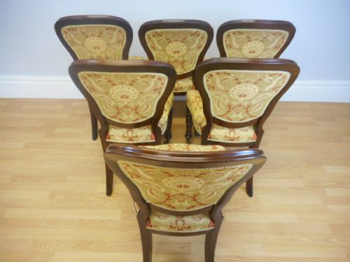 ANTIQUE VICTORIAN SET OF 6 DINNING CHAIRS - ADDITIONAL PHOTO 17