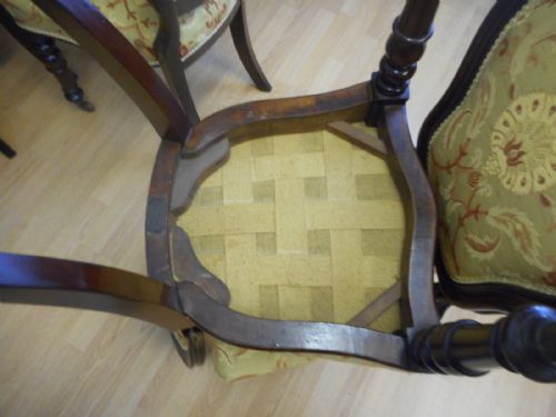 ANTIQUE VICTORIAN SET OF 6 DINNING CHAIRS - ADDITIONAL PHOTO 18