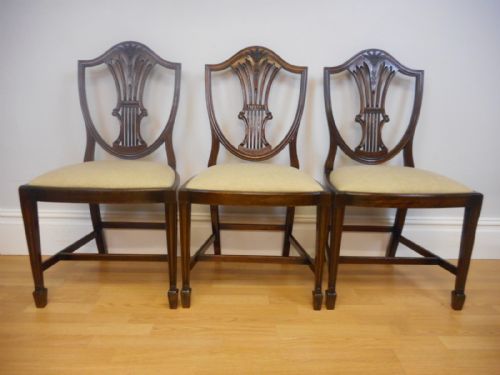 ANTIQUE SET OF 8 HEPPELWHITE DINNING CHAIRS - ADDITIONAL PHOTO 3