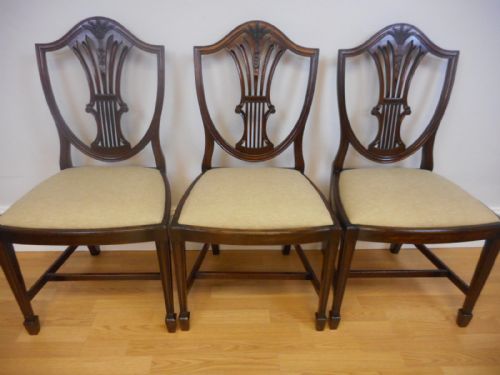 ANTIQUE SET OF 8 HEPPELWHITE DINNING CHAIRS - ADDITIONAL PHOTO 4