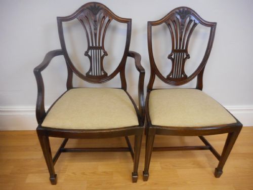 ANTIQUE SET OF 8 HEPPELWHITE DINNING CHAIRS - ADDITIONAL PHOTO 7