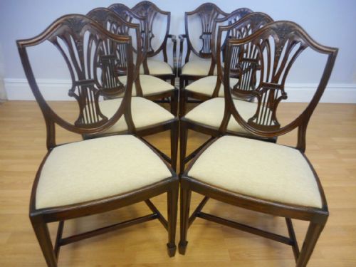 ANTIQUE SET OF 8 HEPPELWHITE DINNING CHAIRS - ADDITIONAL PHOTO 9