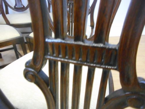 ANTIQUE SET OF 8 HEPPELWHITE DINNING CHAIRS - ADDITIONAL PHOTO 12