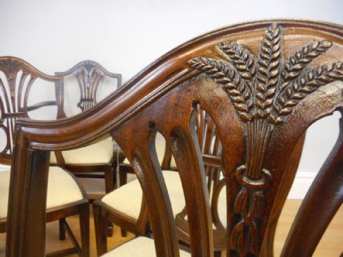ANTIQUE SET OF 8 HEPPELWHITE DINNING CHAIRS - ADDITIONAL PHOTO 13