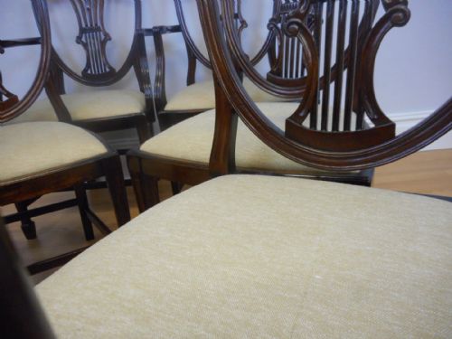 ANTIQUE SET OF 8 HEPPELWHITE DINNING CHAIRS - ADDITIONAL PHOTO 14