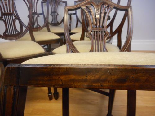 ANTIQUE SET OF 8 HEPPELWHITE DINNING CHAIRS - ADDITIONAL PHOTO 15