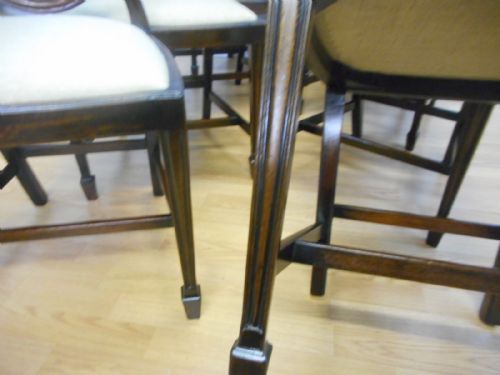 ANTIQUE SET OF 8 HEPPELWHITE DINNING CHAIRS - ADDITIONAL PHOTO 16