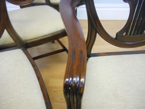 ANTIQUE SET OF 8 HEPPELWHITE DINNING CHAIRS - ADDITIONAL PHOTO 17