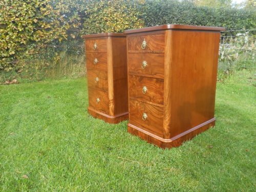 ANTIQUE WALNUT BEDSIDE CHESTS - ADDITIONAL PHOTO 1