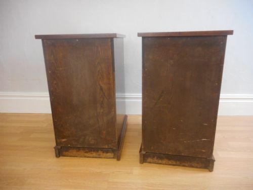 ANTIQUE WALNUT BEDSIDE CHESTS - ADDITIONAL PHOTO 11