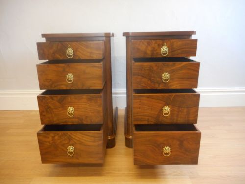 ANTIQUE WALNUT BEDSIDE CHESTS - ADDITIONAL PHOTO 13
