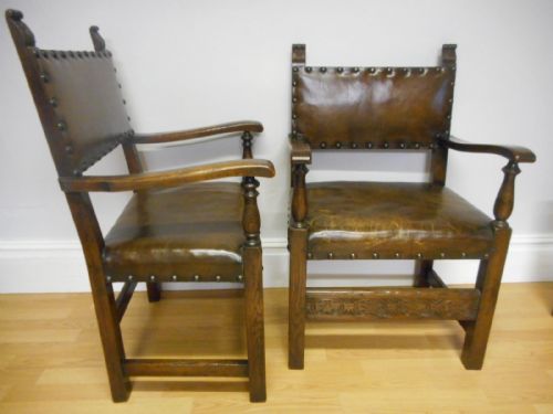 ANTIQUE SET OF 10 OAK DINNING CHAIRS - ADDITIONAL PHOTO 4
