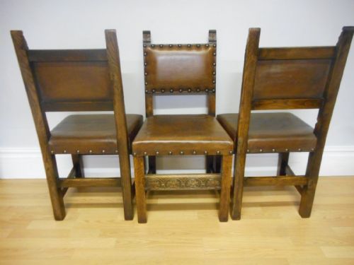 ANTIQUE SET OF 10 OAK DINNING CHAIRS - ADDITIONAL PHOTO 6