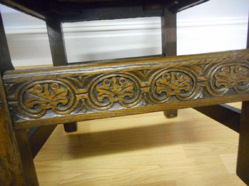 ANTIQUE SET OF 10 OAK DINNING CHAIRS - ADDITIONAL PHOTO 13