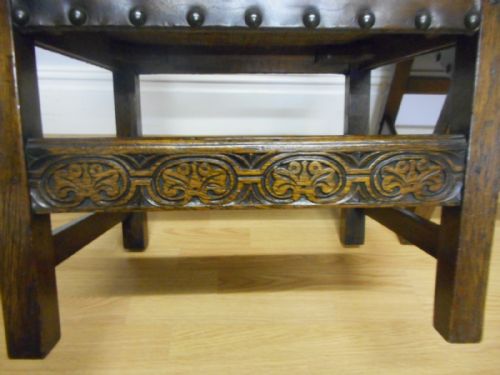 ANTIQUE SET OF 10 OAK DINNING CHAIRS - ADDITIONAL PHOTO 16