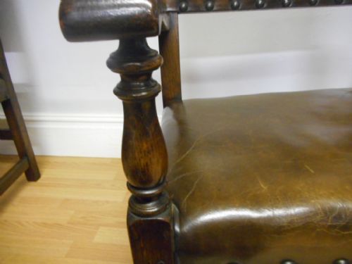 ANTIQUE SET OF 10 OAK DINNING CHAIRS - ADDITIONAL PHOTO 17