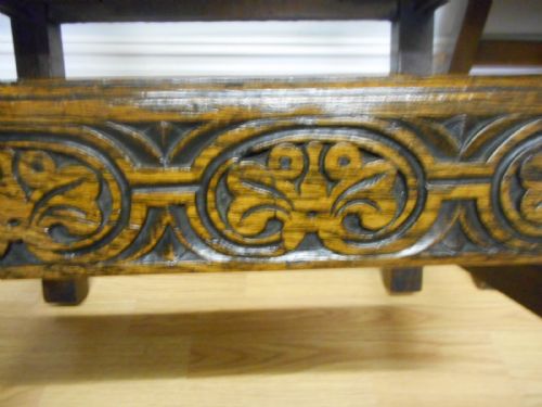ANTIQUE SET OF 10 OAK DINNING CHAIRS - ADDITIONAL PHOTO 18