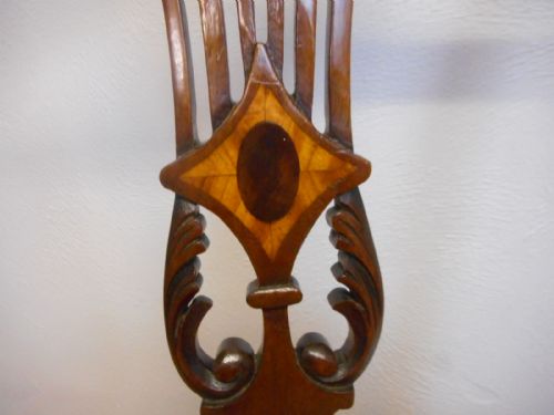 ANTIQUE MAHOGANY INLAID OCCASIONAL CHAIR - ADDITIONAL PHOTO 1