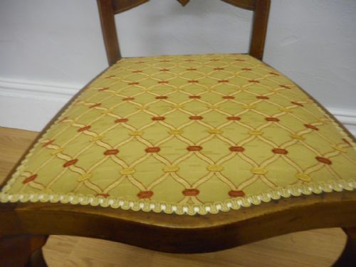 ANTIQUE MAHOGANY INLAID OCCASIONAL CHAIR - ADDITIONAL PHOTO 5