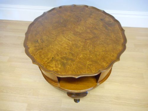 antique burr walnut coffee table - CATEGORY: ANTIQUE TABLES - DATED 1920