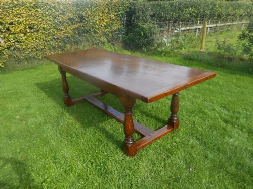 antique oak refectory dinning table - CATEGORY: ANTIQUE TABLES - DATED 1900
