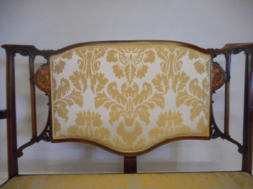 ANTIQUE MAHOGANY INLAID COUCH - ADDITIONAL PHOTO 1