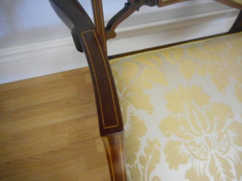ANTIQUE MAHOGANY INLAID COUCH - ADDITIONAL PHOTO 3