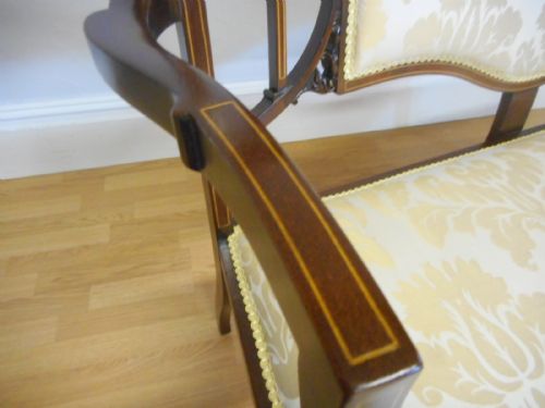 ANTIQUE MAHOGANY INLAID COUCH - ADDITIONAL PHOTO 8